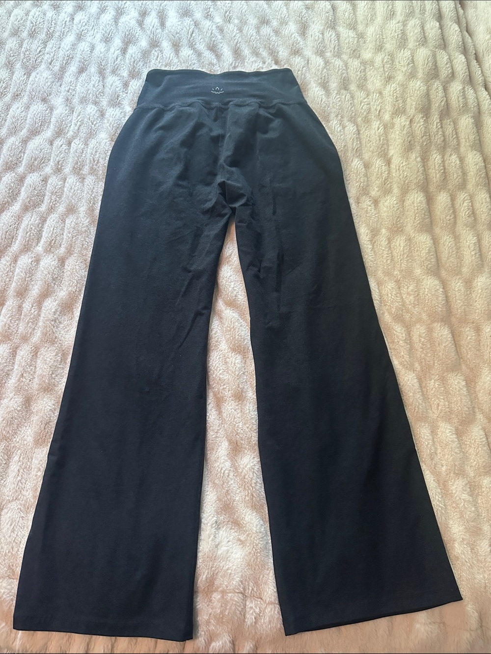Beyond Yoga High-Rise Charcoal Black Wide-Leg Yoga Pants NWOT Size Small